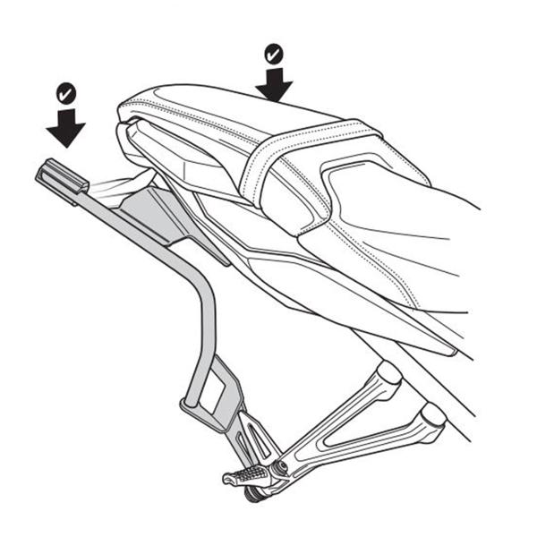 Pannier holder side cases SHAD 3P System Honda CB650R 2019-2020