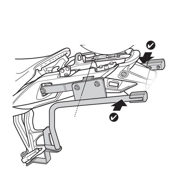 Pannier holder side cases SHAD 3P System Honda VFR800X Crossrunner 2015-2022