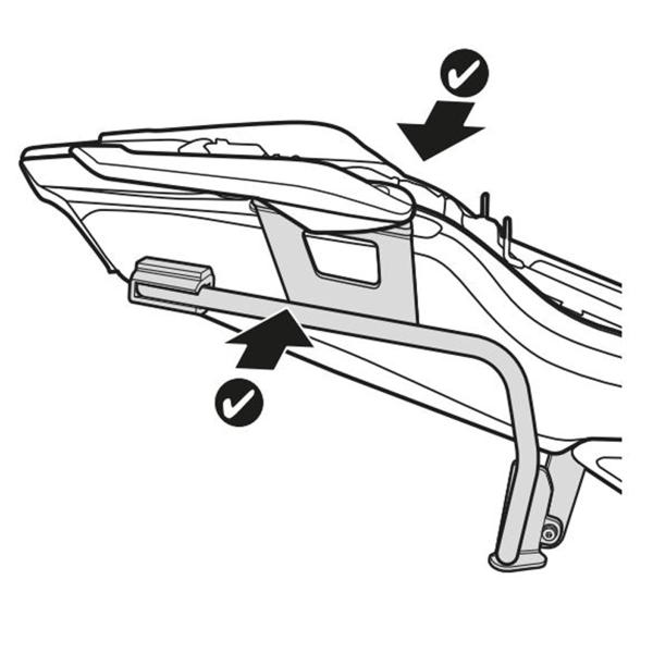 Pannier holder side cases SHAD 3P System Honda CTX700 2014-2018