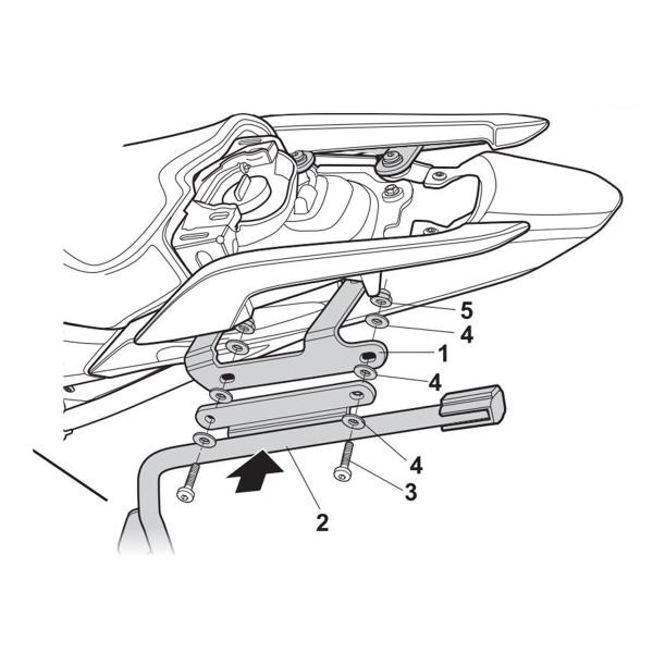 Pannier holder side cases SHAD 3P System Honda NC750X 2021-2025