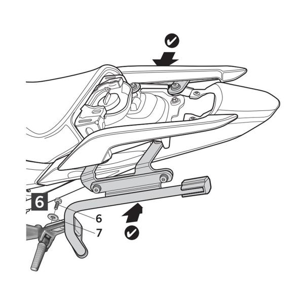 Pannier holder side cases SHAD 3P System Honda NC750X 2014-2015