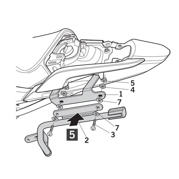 Pannier holder side cases SHAD 3P System Honda NC750S 2016-2019