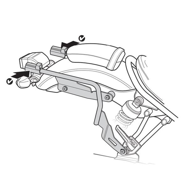 Pannier holder side cases SHAD 3P System Honda CMX Rebel 500/S 2017-2025