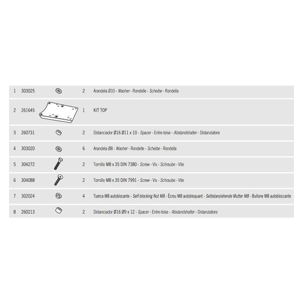 Attacco posteriore bauletto SHAD Honda SH125 Mode 2014-2025