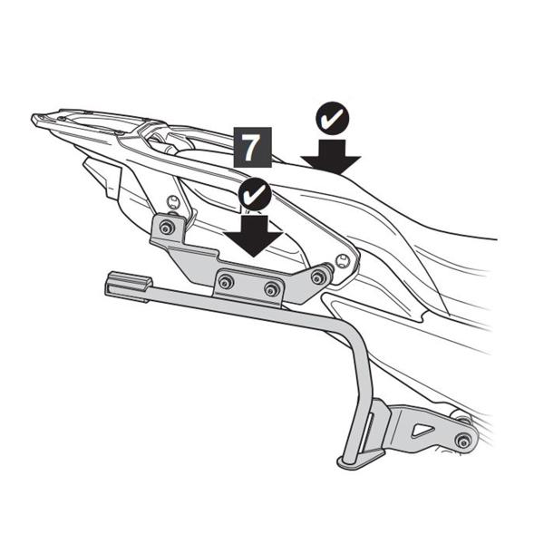 Pannier holder side cases SHAD 3P System Honda Transalp 750 2023-2025