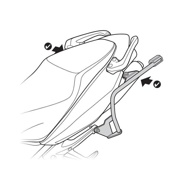 Pannier holder side cases SHAD 3P System Honda VFR800 2005-2013