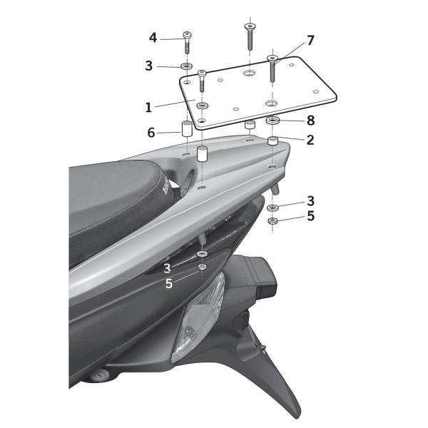 Portapacchi SHAD H0VS12ST Per Bauletto – Compatibile Con Honda Vision 125 (2012)