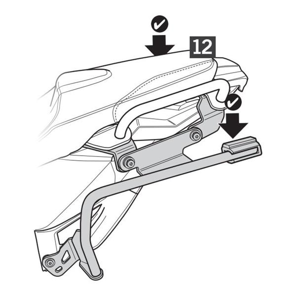 Pannier holder side cases SHAD 3P System Honda XADV 750 2021-2025