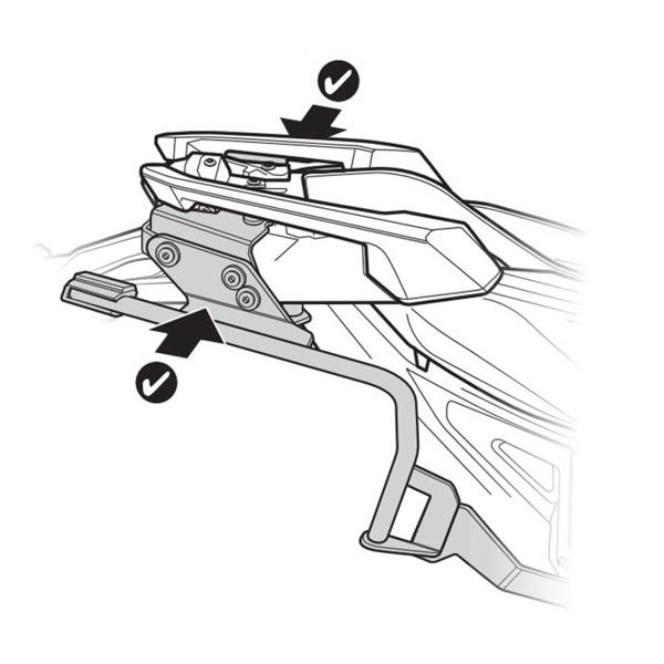 Pannier holder side cases SHAD 3P System Honda XADV 750 2017-2020