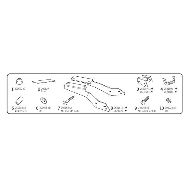 Attacco posteriore bauletto SHAD Honda XADV 750 2017-2020