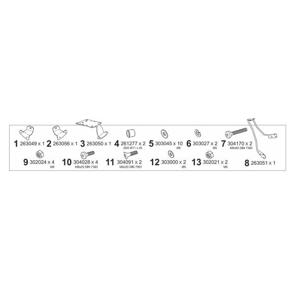 Attacco posteriore bauletto SHAD Kymco DTX125 2021-2025