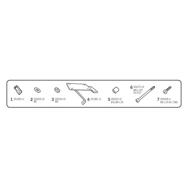 Attacco posteriore bauletto SHAD Kymco Super Dink 125 2016-2025