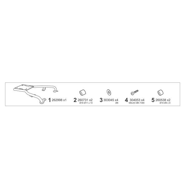 Attacco posteriore bauletto SHAD Keeway Fact Evo 125 2021-2025