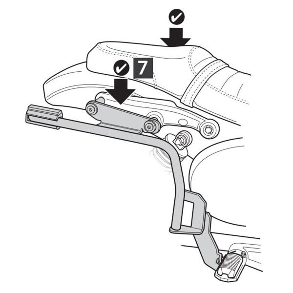 Pannier holder side cases SHAD 3P System Kawasaki Eliminator 500 2024-2025