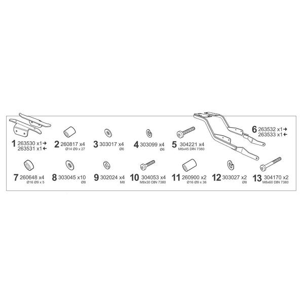 Attacco posteriore bauletto SHAD KTM SuperDuke 1290GT 2023-2025