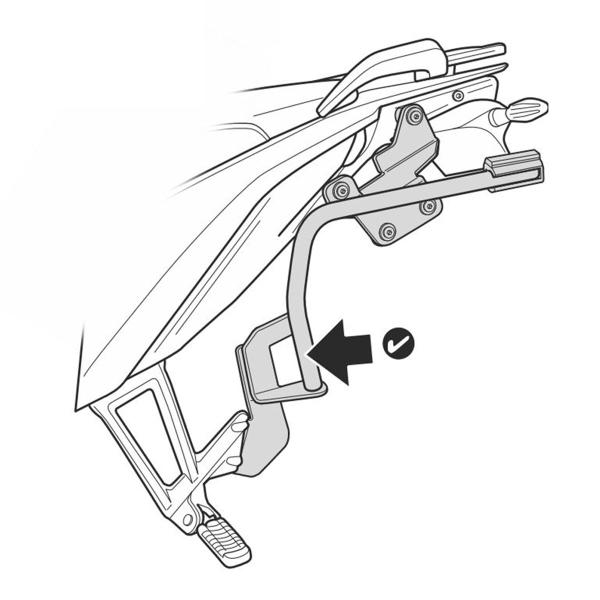 Pannier holder side cases SHAD 3P System Husqvarna Norden 901 2022-2025