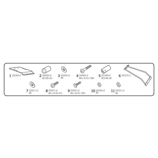 Attacco posteriore bauletto SHAD Kymco Xciting 400S 2018-2025