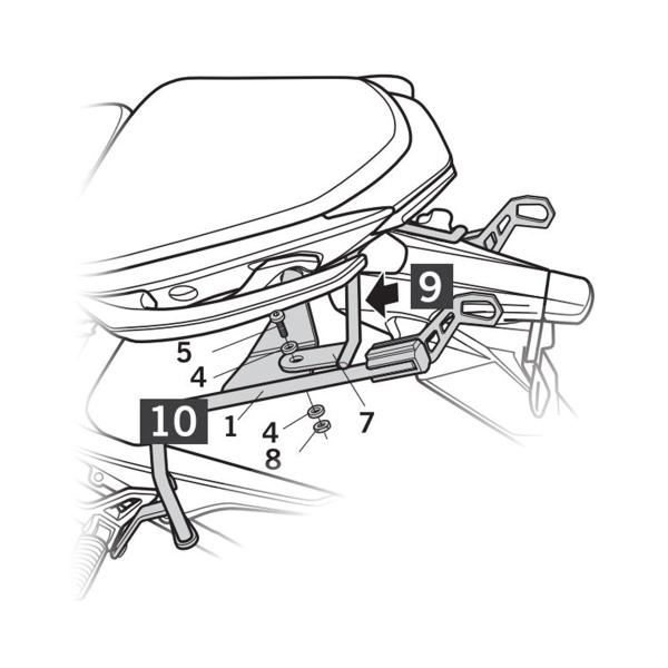 Pannier holder side cases SHAD 3P System Kawasaki Ninja 650 2017-2025