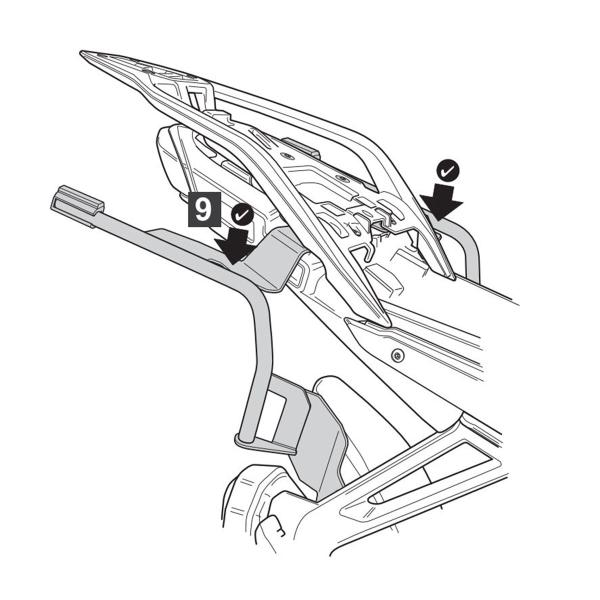 Pannier holder side cases SHAD 3P System Moto Guzzi Stelvio 1000 2024-2025