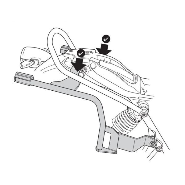 Pannier holder side cases SHAD 3P System Moto Guzzi V7 Stone/Stone Corsa 2023-2025