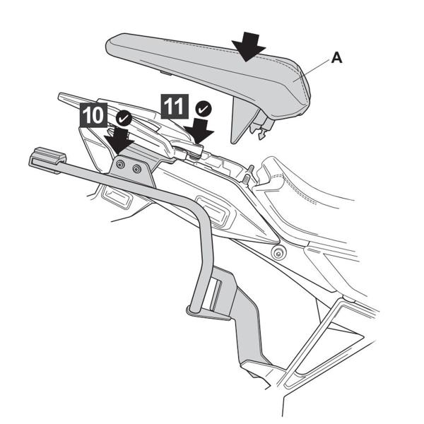 Pannier holder side cases SHAD 3P System Moto Guzzi V100 Mandello 2022-2025