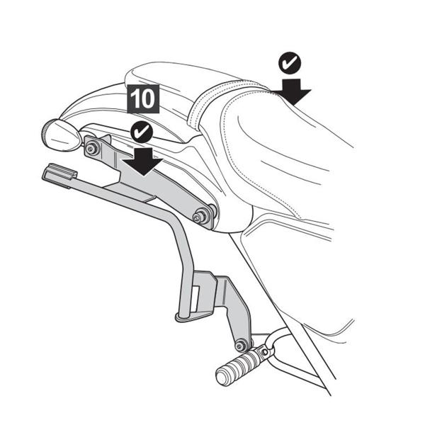 Pannier holder side cases SHAD 3P System Qjmotor SRV125 2023-2025