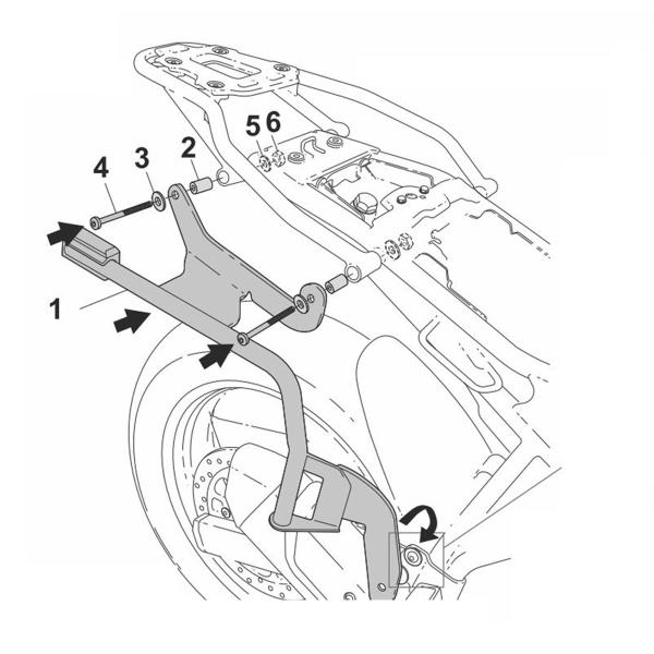 Pannier holder side cases SHAD 3P System Royal Enfield Himalayan 450 2024-2025
