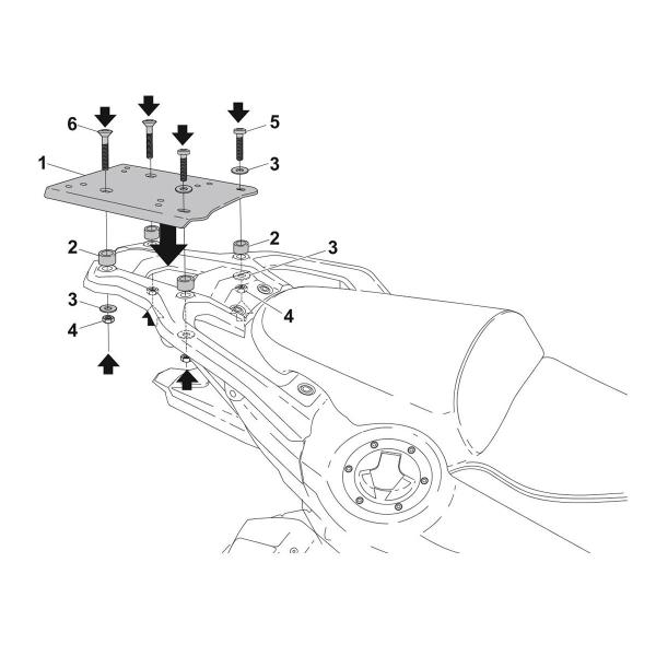 Attacco posteriore bauletto SHAD Rieju Aventura 500 2023-2025