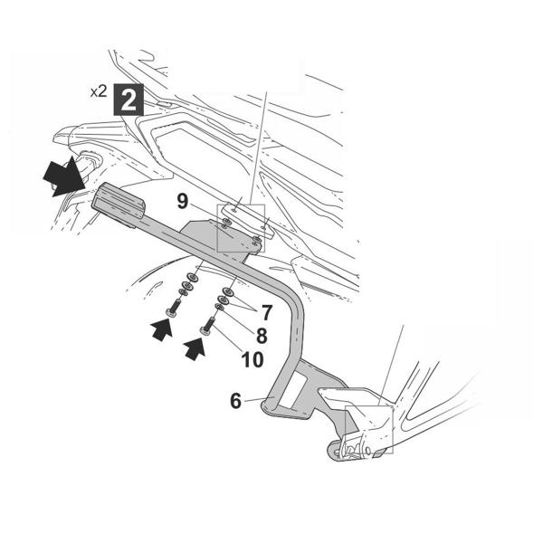 Pannier holder side cases SHAD 3P System Suzuki GSXS1000GT 2022-2025