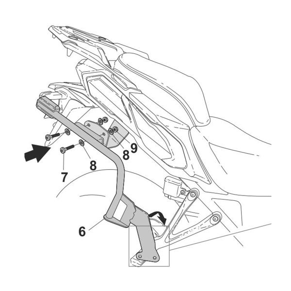 Pannier holder side cases SHAD 3P System Suzuki GSXS1000GX 2024-2025