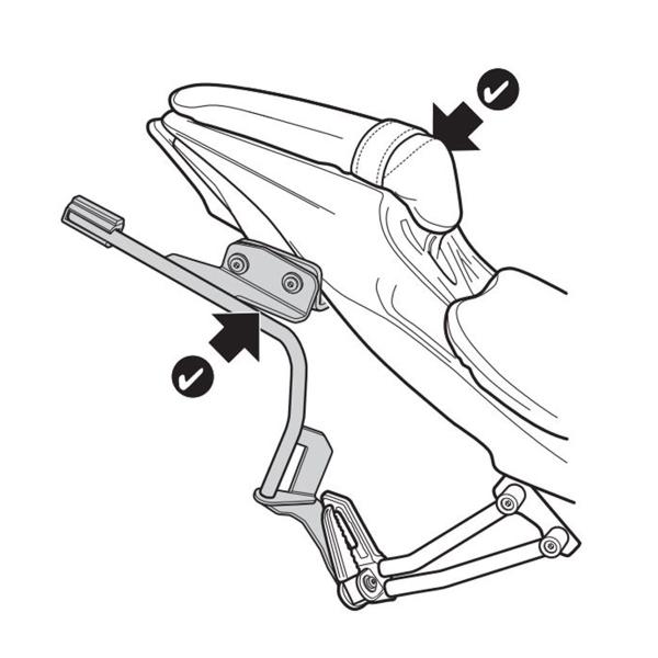 Pannier holder side cases SHAD 3P System Suzuki GSXR125/S 2017-2024