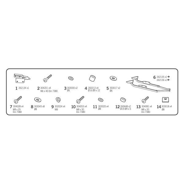 Attacco posteriore bauletto SHAD Suzuki GSXS750 2017-2022