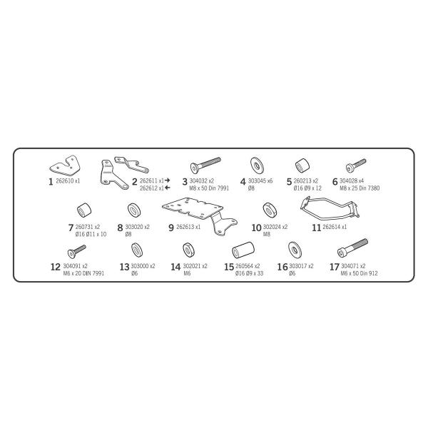 Attacco posteriore bauletto SHAD SYM Maxsym TL508 2020-2025