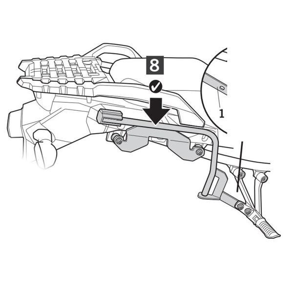 Pannier holder side cases SHAD 3P System Suzuki Vstrom 1000 2014-2019