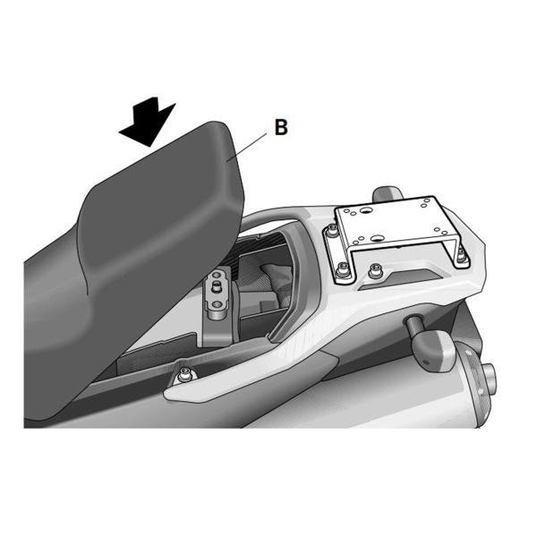 Attacco posteriore bauletto SHAD Kawasaki KLV1000 2005-2007