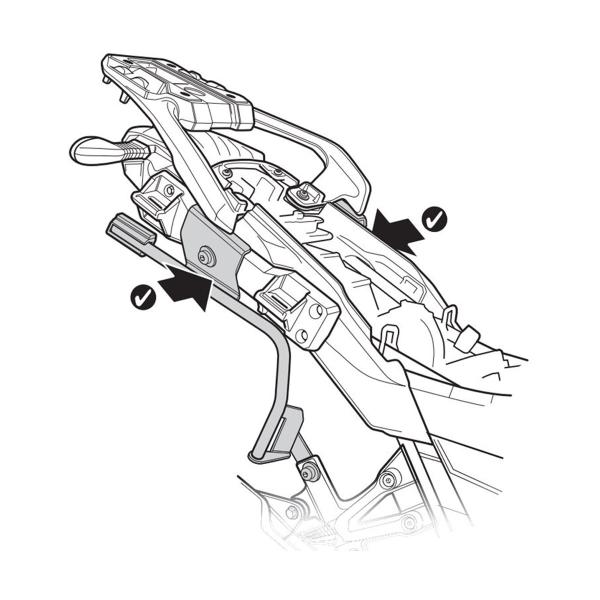 Pannier holder side cases SHAD 3P System Suzuki Vstrom 250 2017-2025