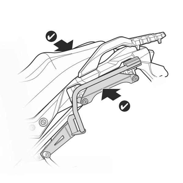 Pannier holder side cases SHAD 3P System Suzuki Vstrom 650/XT 2017-2025