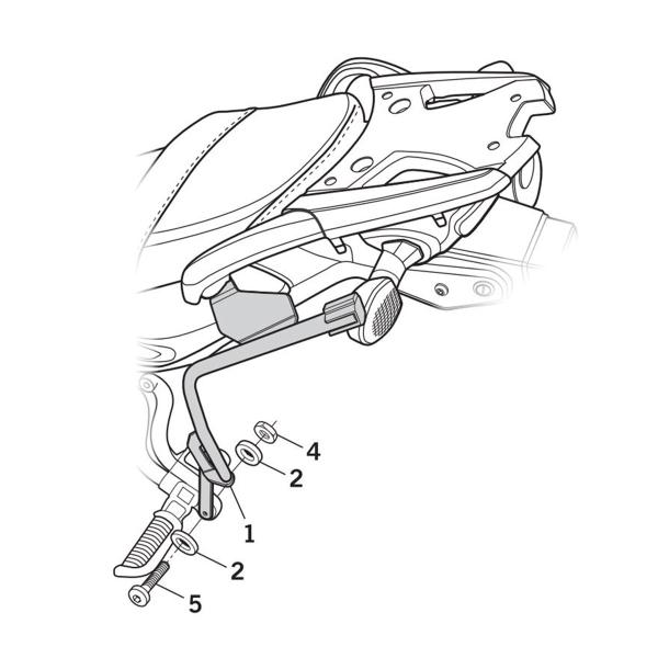 Pannier holder side cases SHAD 3P System Suzuki Vstrom 650/XT 2004-2011