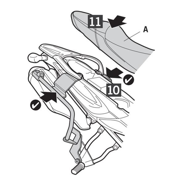 Pannier holder side cases SHAD 3P System Suzuki Vstrom 650/XT 2012-2016