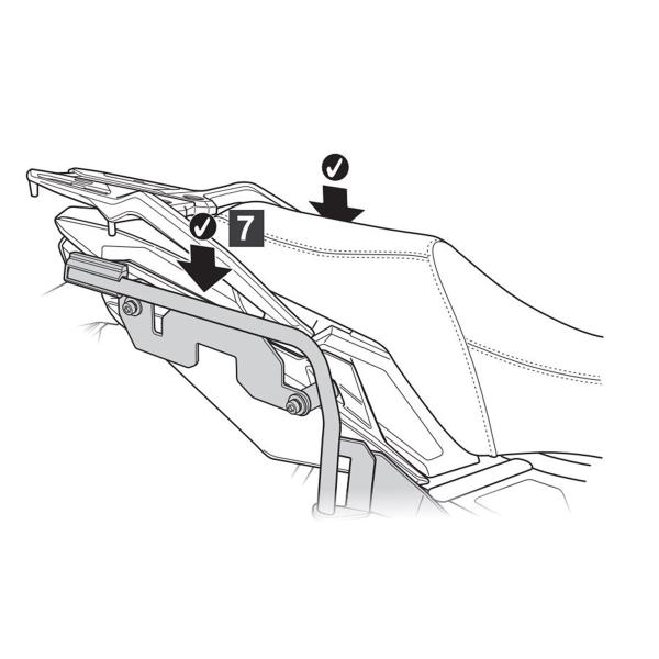 Pannier holder side cases SHAD 3P System Suzuki Vstrom 800 SE/DE/TECH 2023-2025