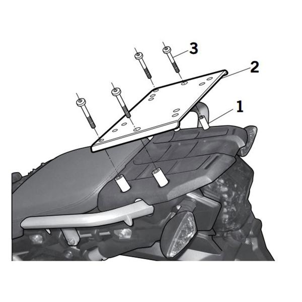 Attacco posteriore bauletto SHAD Triumph Tiger 800 XC/XR/XRX 2011-2024