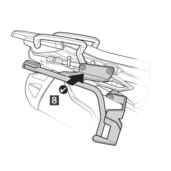 Pannier holder side cases SHAD 3P System Triumph Tiger 800 XC/XR/XRX 2011-2024