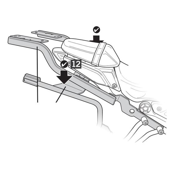 Pannier holder side cases SHAD 3P System Voge 300AC 2020-2025