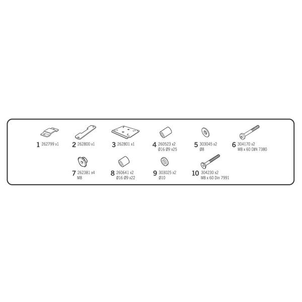 Attacco posteriore bauletto SHAD Piaggio Beverly 300/S 2021-2025