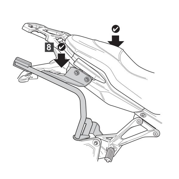 Pannier holder side cases SHAD 3P System Voge 300DS 2021-2025
