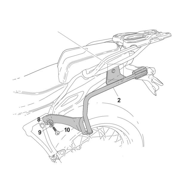 Pannier holder side cases SHAD 3P System Voge 525DSX 2023-2025