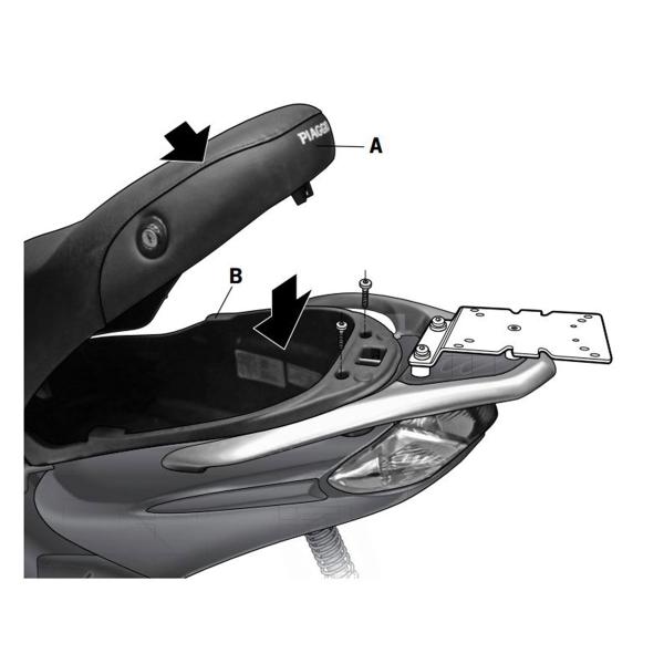 Attacco posteriore bauletto SHAD Piaggio FLY 125 2013-2014