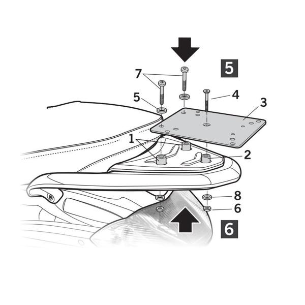 Attacco posteriore bauletto SHAD Piaggio Liberty 125 2005-2024