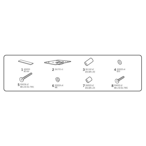 Attacco posteriore bauletto SHAD Piaggio MP3 500 Sport/BUS 2014-2017