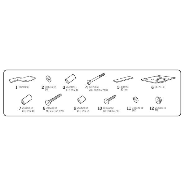 Attacco posteriore bauletto SHAD Piaggio MP3 300 Business LT/Sport 2018-2024